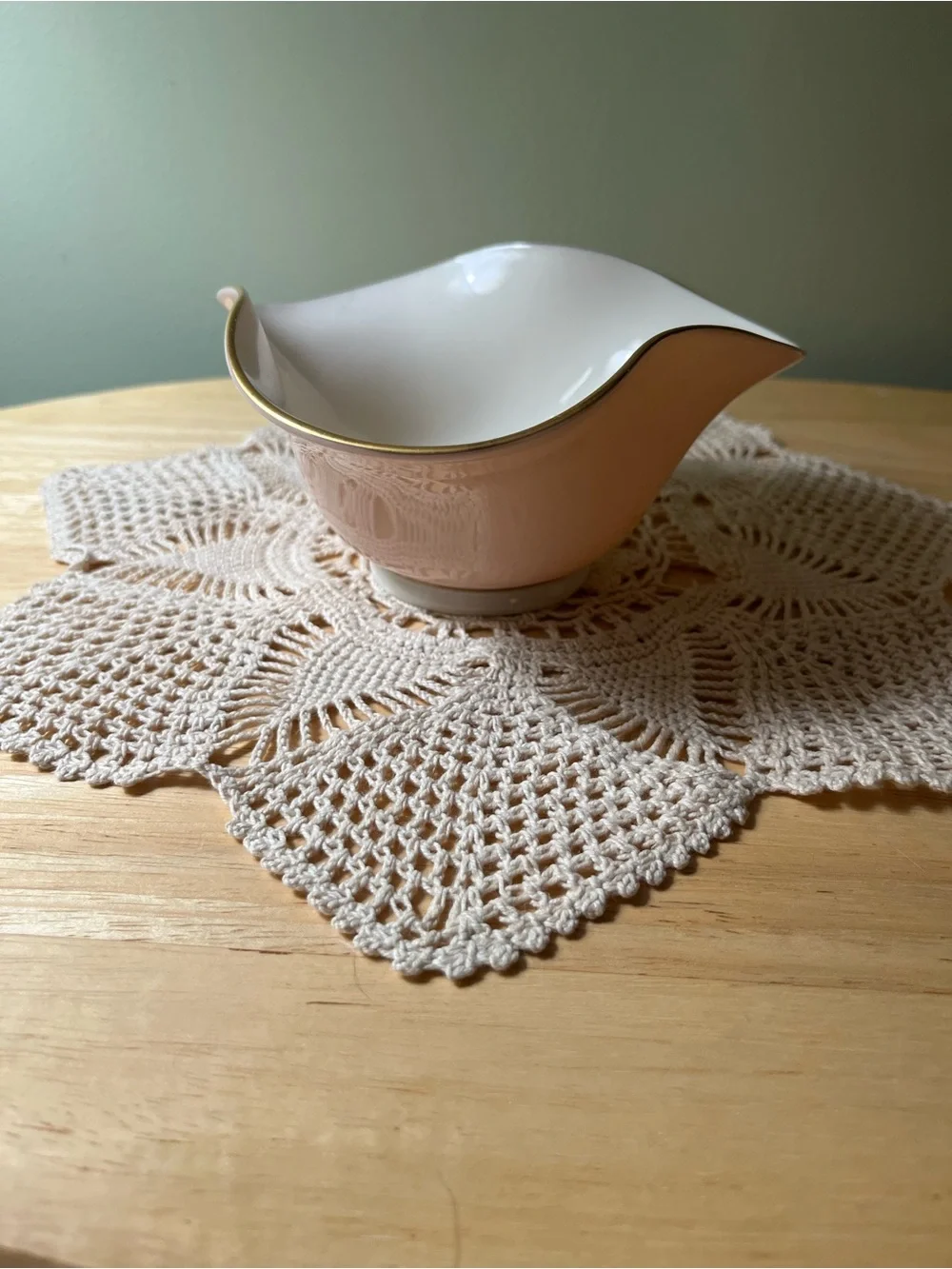 Rare Coral/Pink Lenox Set With A Green Mark